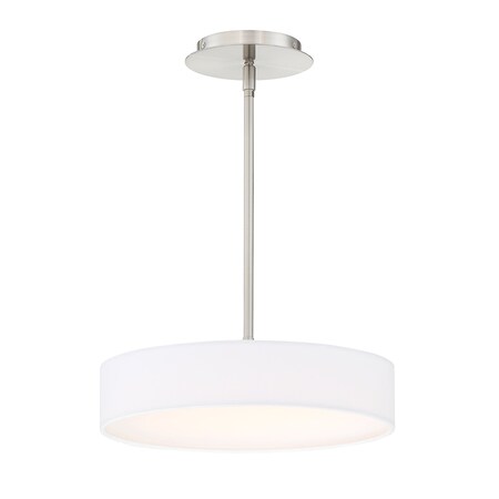 Dweled Manhattan 14in LED Fabric Pendant 2700K in Brushed Nickel PD-137